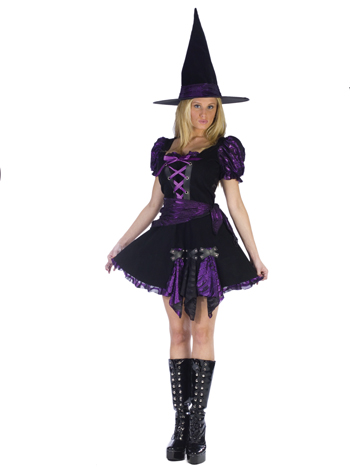 Adult Purple Punk Witch Costume