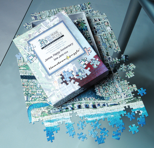 Personalized Satellite Image Hometown Puzzle