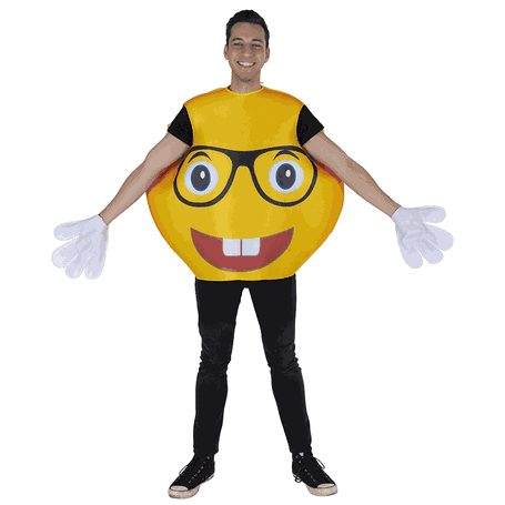 Adult Glasses Smiley Emoji Costume