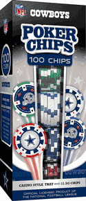 Dallas Cowboys NFL Poker Chips 100pc