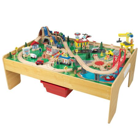 Kidkraft Adventure Town Railway Train Set & Table with EZ Kraft Assembly