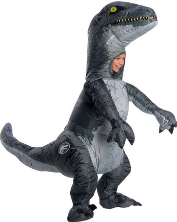 Kids Inflatable Velociraptor Costume with Sound