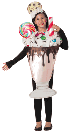 Kids Milkshake Costume 7-10