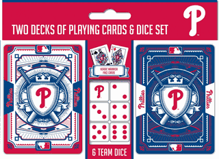 Philadelphia Phillies MLB 2-pack Playing Cards & Dice Set