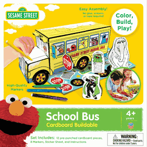 Sesame Street Cardboard School Bus Craft Kit