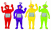 Adult Teletubbies Costume - 4 Pack