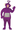 Adult Teletubbies Tinky Winky Costume - Purple