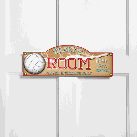Personalized Kids Room Sign - Beach Volleyball