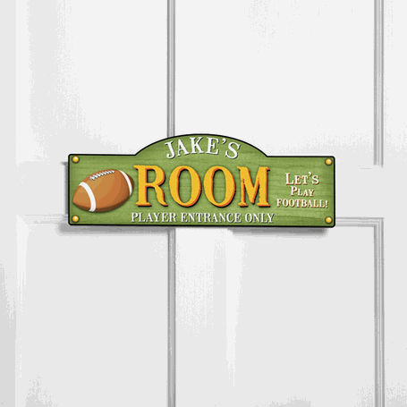 Personalized Kids Room Sign - Touchdown