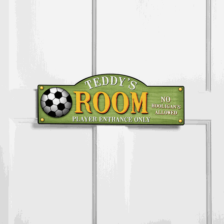 Personalized Kids Room Sign - Kick It Up