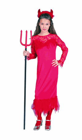 Child She Devil Costume w/ Horns