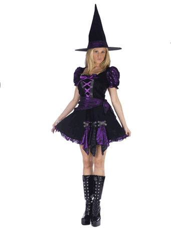 Adult Purple Punk Witch Costume